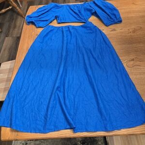 FARM Rio Asymmetrical Dress in Vibrant Blue